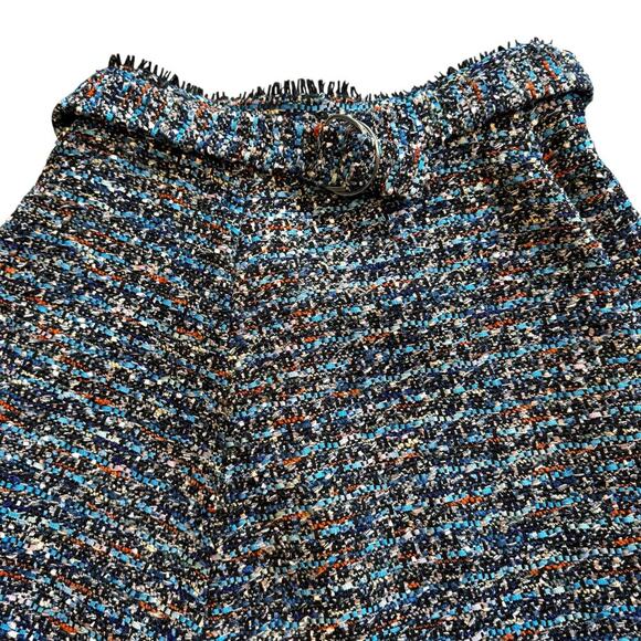 Lovers + Friends Aiden Blue Multi Tweed Belted Mini Skirt Medium - Picture 14 of 15